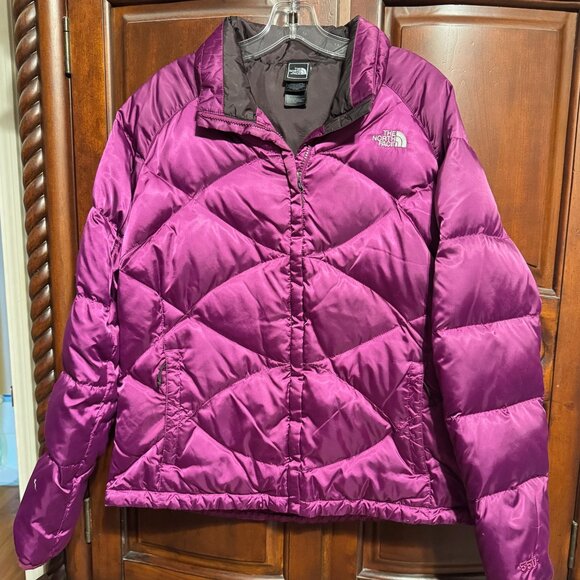 THE NORTH FACE Alis 550 Magenta Satin Quilted Down Puffer Jacket - Picture 3 of 14